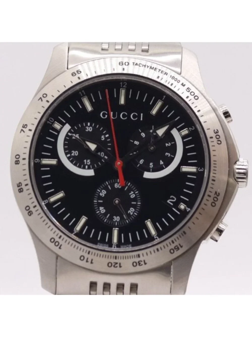 Gucci Timeless Chronograph 126.2 Quartz Date Black Dial Watch